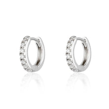 Load image into Gallery viewer, Huggie Earrings with Clear Stones