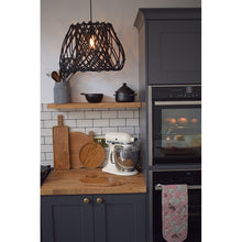 Load image into Gallery viewer, Black Rattan Lampshade - Raine and Humble
