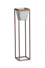 Load image into Gallery viewer, Large Narlu Aged Zinc Planter Stand