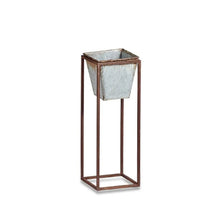 Load image into Gallery viewer, Medium Narlu Planter Stand Aged Zinc