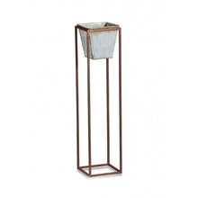 Load image into Gallery viewer, Large Narlu Aged Zinc Planter Stand
