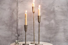 Load image into Gallery viewer, Large Mbata Black and Brass Candlestick Nkuku
