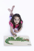 Load image into Gallery viewer, ABC Alligator Peg Puzzle