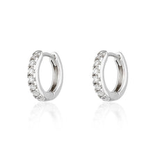 Load image into Gallery viewer, Huggie Earrings with Clear Stones
