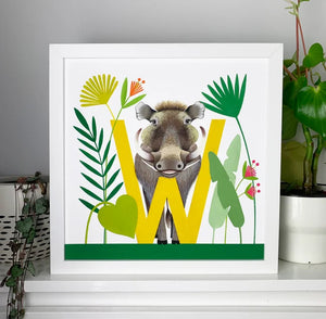 Alphabet Animal prints - W