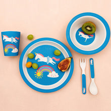 Load image into Gallery viewer, Magical Unicorn Bamboo Tableware (set of 5)
