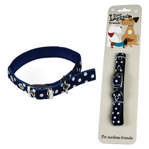 Blue Polka Dot Dog Collar