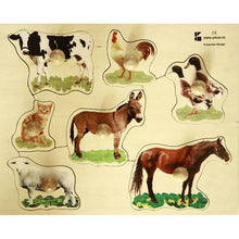 Load image into Gallery viewer, Peg Puzzle Farm Animals
