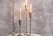 Load image into Gallery viewer, Large Mbata Black and Brass Candlestick Nkuku
